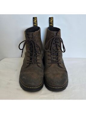 DOC MARTEN'S 'COMBS' CRAZY HORSE LEATHER BOOTS MENS BROWN LACE-UP SIZE 12